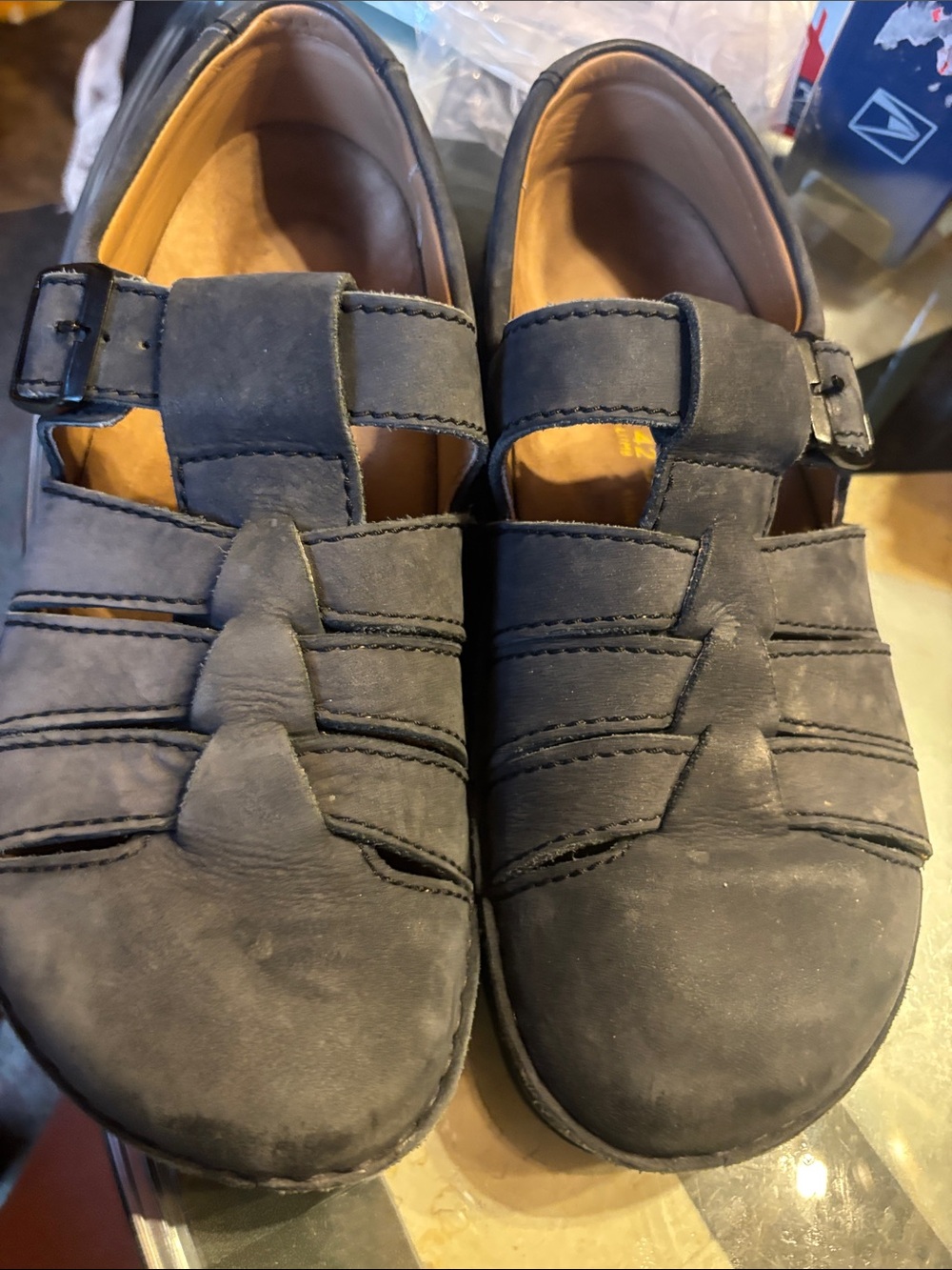 Preowned Birkenstock Black 42 Fisherman Style Shoes